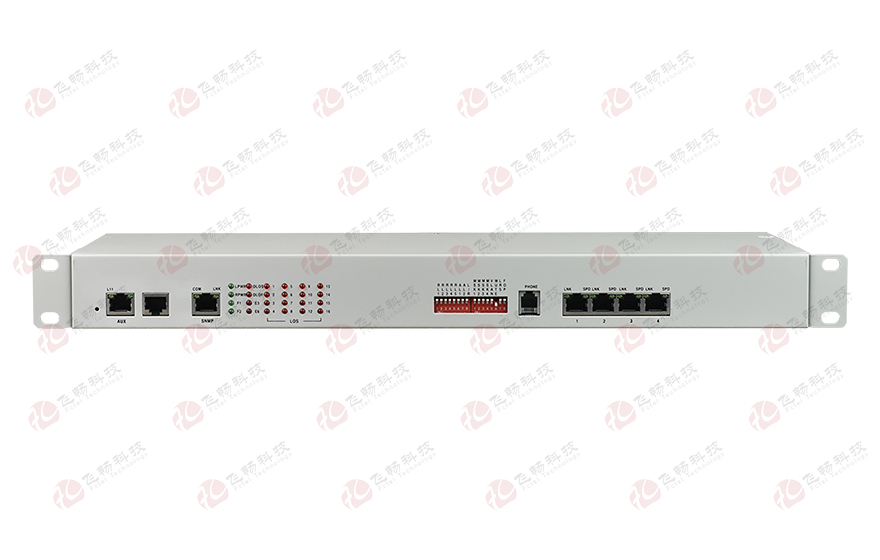 飞畅科技-16E1+4xFE(物理隔离)1+1光备份PDH光端机