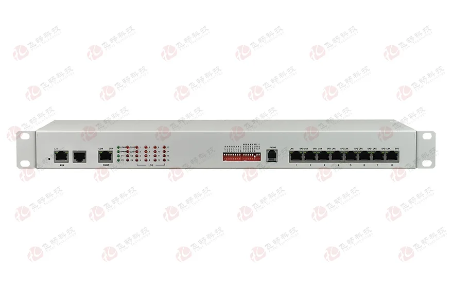 飞畅科技-16E1+8xFE(物理隔离)1+1光备份 PDH光端机