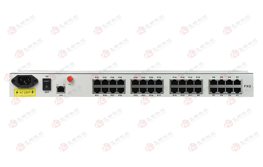 飞畅科技-32路电话+16E1+4FE+4GE+2路数据+SNMP+console（19英寸，物理隔离）电话光端机