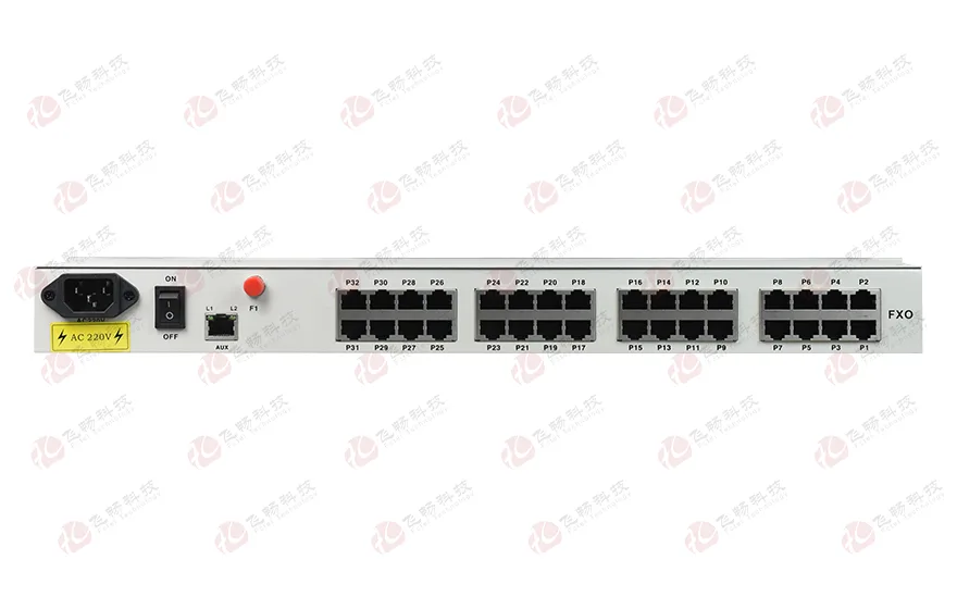 飞畅科技-32路电话+16E1+4FE+4GE+2路数据+SNMP+console（19英寸，物理隔离）电话光端机
