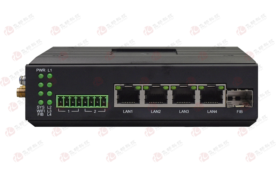 飞畅科技-4千兆+1千兆SFP光+2路串口 WiFI6路由器 (支持POE供电)