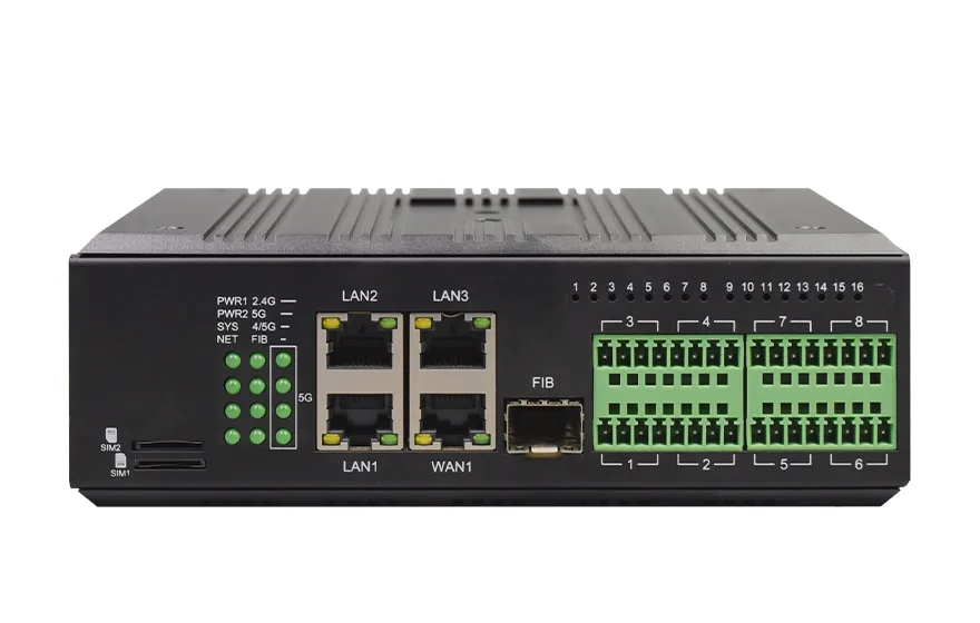 飞畅科技-3千兆Lan+1千兆Wan+16路DI/DOAIAO 5G+WiFI6路由器 (支持双卡双待)