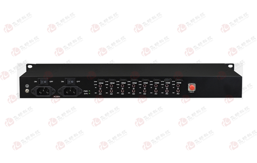 飞畅科技-8路2K 60HZ HDMI 可带独立双向音频  光端机
