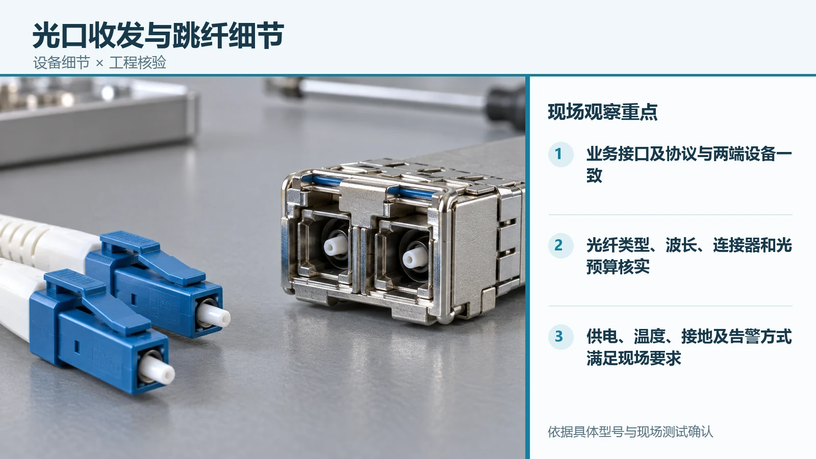 光端机的设备接口细节与现场观察重点